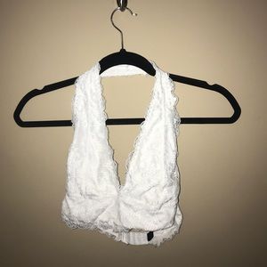 White Halter Bralette